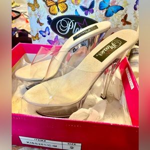 Pleaser Clear Platform Heels 💎✨🪩